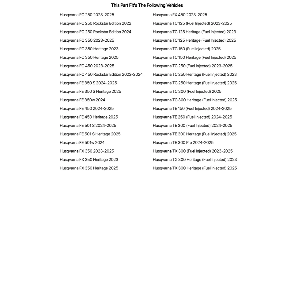 Conjunto de tampa de garfo inferior Acerbis amarela para Husqvarna TX 300 (injeção de combustível) 2023-2025 - Imagem 2 de 2