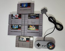 SNES Game Lot (6 Games + Controller) – Super Mario World Included – Tested Works