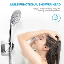 High Pressure Shower Head 5 Settings Handheld Shower Heads Spray 5 FT Hose+////