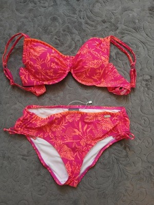 Venice Beach Bikini Set Gr. 36B Neu mit Etikett Pink Orange Tropisch Floral