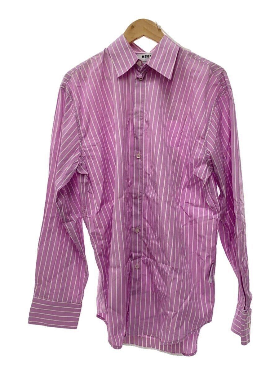 Camicia MSGM altra manica lunga 40 cotone rosa righe donna usata