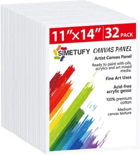 32 Pack 11 X 14 Inch Canvas Boards for Painting Pre-Primed Paint Canvas for Acry