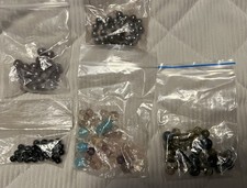 Mixed Natural Stone  Pearl Bead Lot  Gray Pearls, Jasper, Glass  Stone Beads