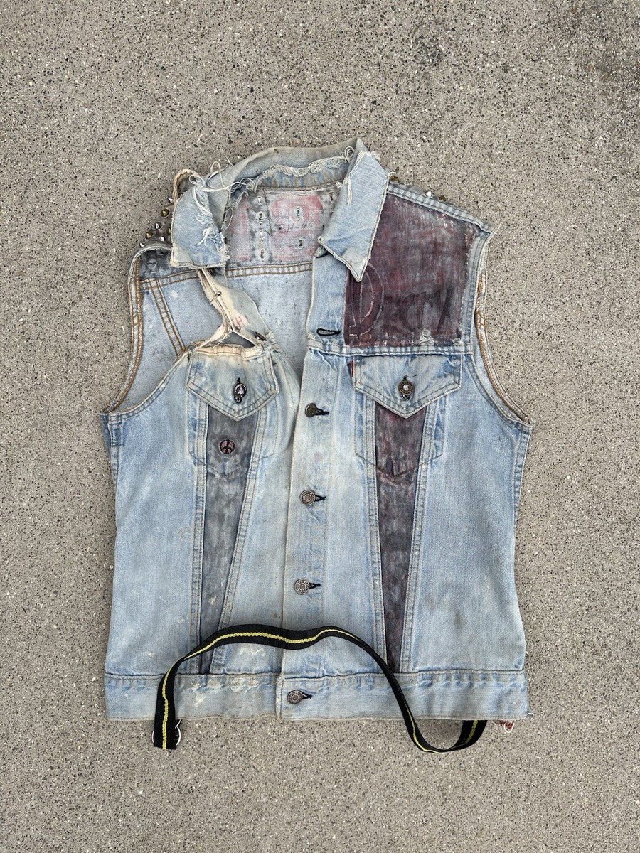 ＜timemachine＞CRASH DENIM VEST TOP_SparkVestTornUp_44551_98a5