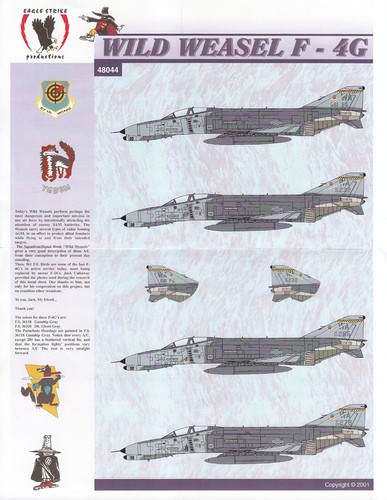 EAGLE STRIKE DECALS 1/48 F-4G Phantom WIld Weasel V 561st FS 57th FW (USAF) - Picture 5 of 6