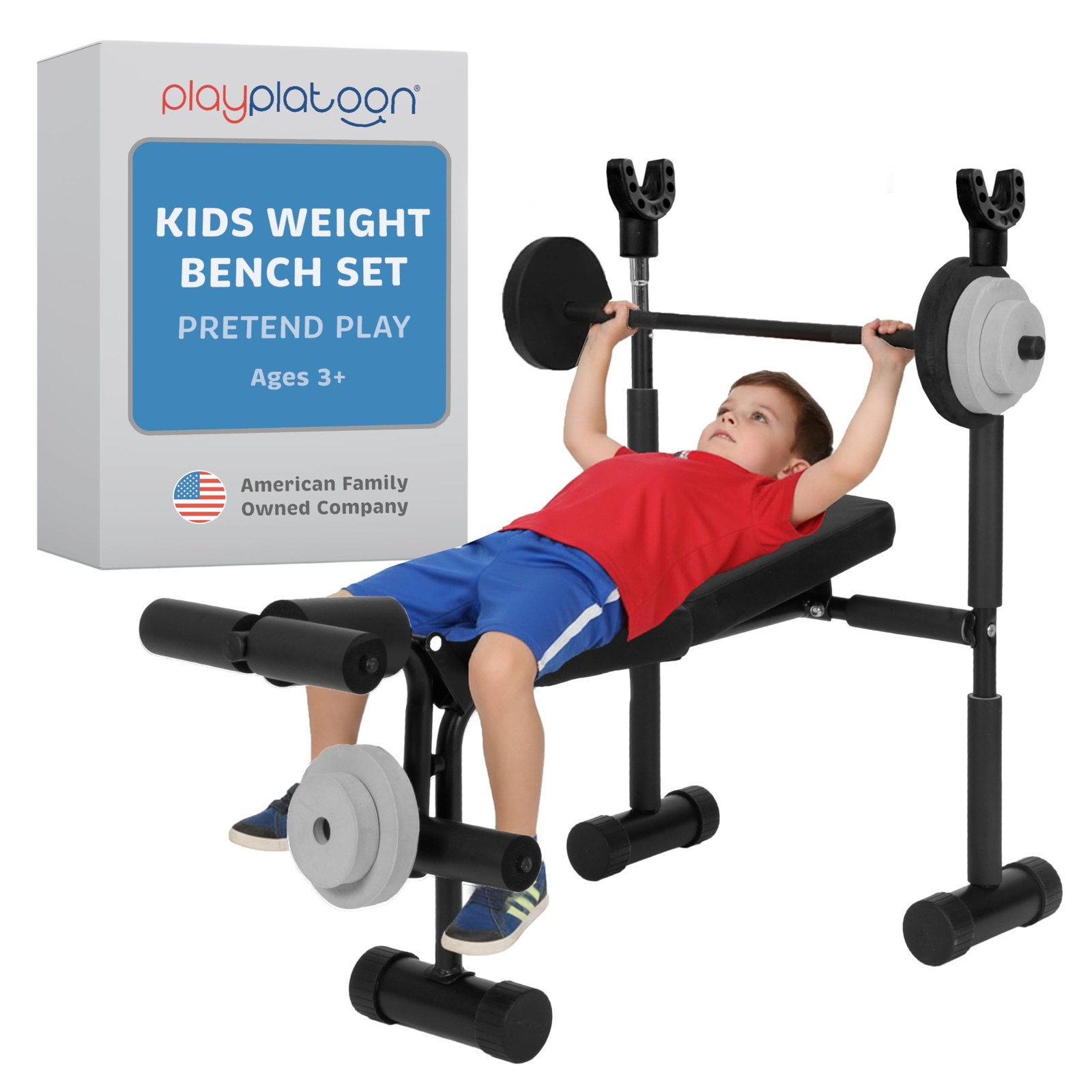 Kids Weight Bench Set - Kids Gym Equipment for Home - Bench Press Weight Sets...