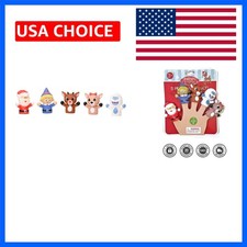 5 Piece Christmas Finger Puppets for Toddlers and Kids, Rudolph The Red-Nosed...