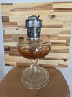 Antique Aladdin Amber Washington Drape Kerosene Oil Lamp With Burner — photo 3