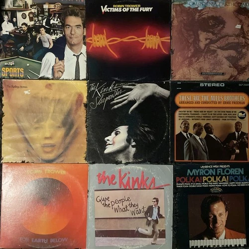 Vinyl Record Lot #9 Rolling Stones Rock Jazz Rock Kinks Blues Polka Welk