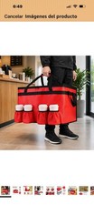 Insulated Food Delivery Bag with Cup Holders for Doordash, Uber Eats