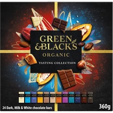 Green & Black's Organic Chocolate Mini Bars Collection, 24 Count Gift Box 360g