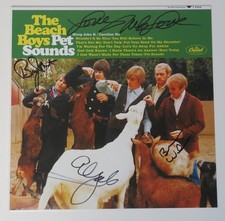 Brian Wilson THE BEACH BOYS Signed Autograph "Pet Sounds" Album LP by 4 JSA BAS