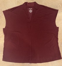 Nine West blouse sleeveless womens Maroon Size OX