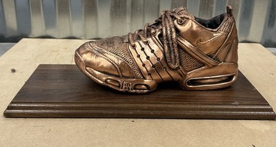 Vintage 90s Y2K Nike Running Brass Bronze Copper Plated Shoes Trophy Marathon