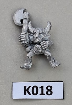 GW Goblin Wolf Rider mit Axt - kein Wolf - Metall (K018)