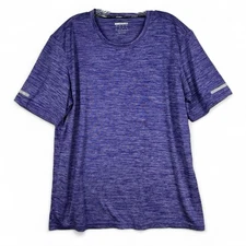 Mens Workout Shirt Short Sleeve Athletic Quick Dry Shirt Running Reflective L