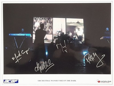 Signed OMD Orchestral Manoeuvres In The Dark Original Line Up McCluskey + 3 COA
