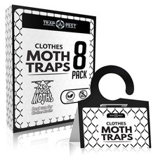 Trap a Pest Clothing Moth Traps with Odorless Pheromone 8 Pack, White