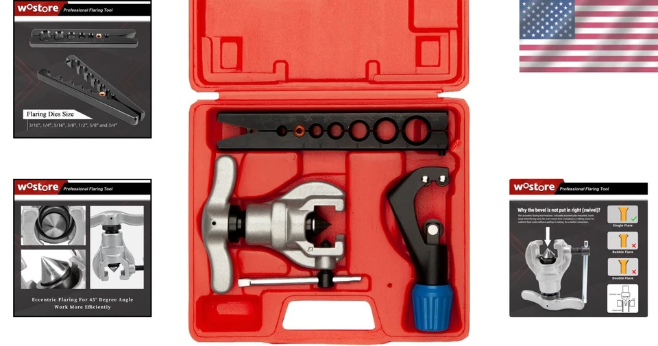 7 Sizes Eccentric Flaring Kit for HVAC & Refrigeration - Image 2 of 4