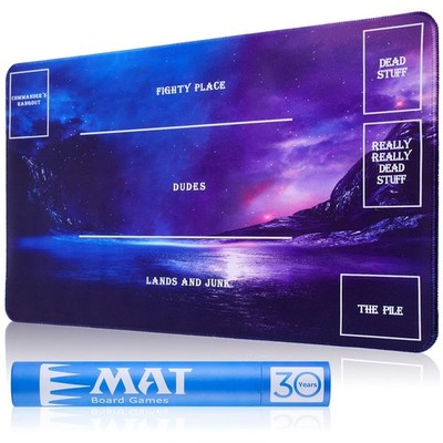 Biouai MTG Playmat - Stitched, w/ Tube Case, Smooth Surface & Anti-Skid Rubber B