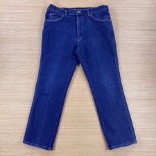 Vintage Lee Jeans Mens 38x30 (fits 34x28) Blue Made In USA Western Cowboy Ranch
