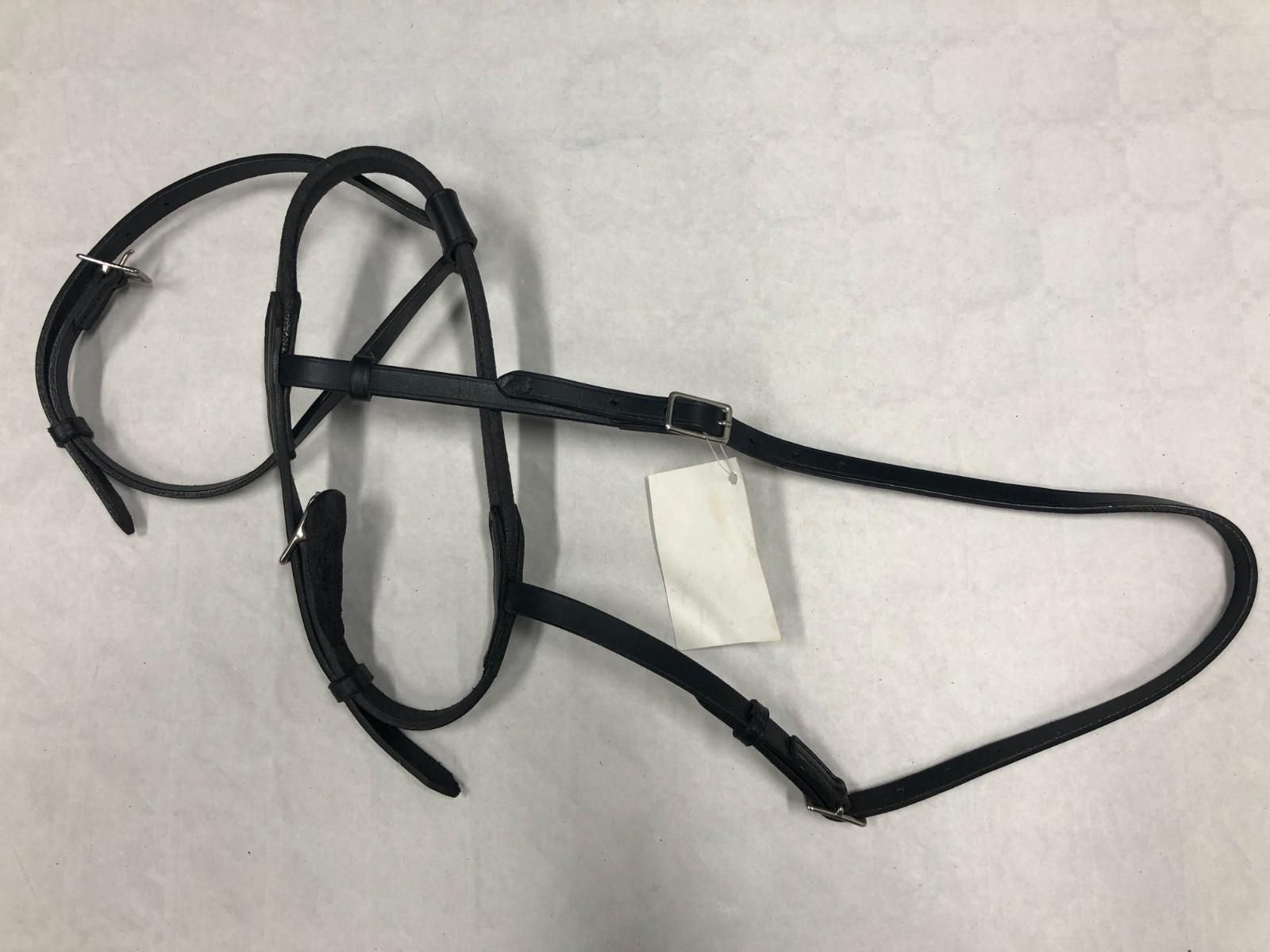 Bridon side pull cuir noir HWT pour cheval sensible sans mors - 2