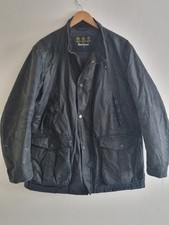 BARBOUR LEEWARD Blue Wax Jacket Size XL