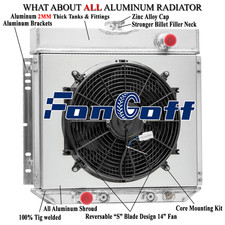 4 Row Radiatorshroud Fan For 1967-1973 Ford Mustangmaverick Mercury Comet 4.1l 4 Row Radiatorshroud Fan For 1967-1973 Ford Mustangmaverick Mercury Comet 4.1l