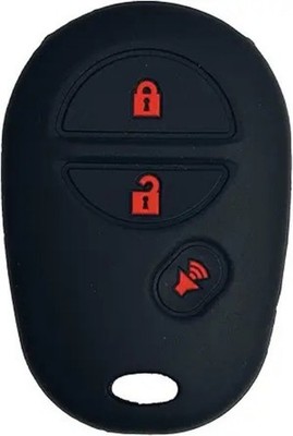 Key Fob Cover: 3 Buttons Silicone Remote Case Protector Fit for  Color: Black1