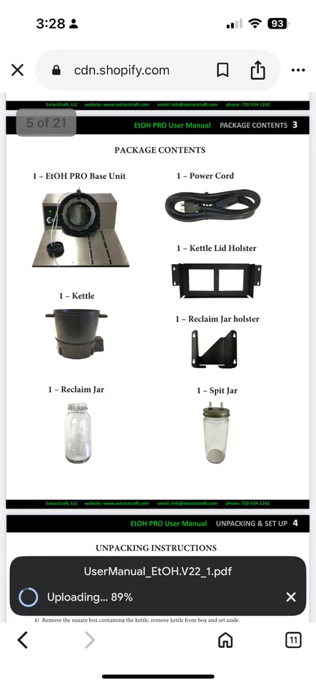 Conjunto completo Etoh Pro by Extractcraft - Imagem 2 de 4