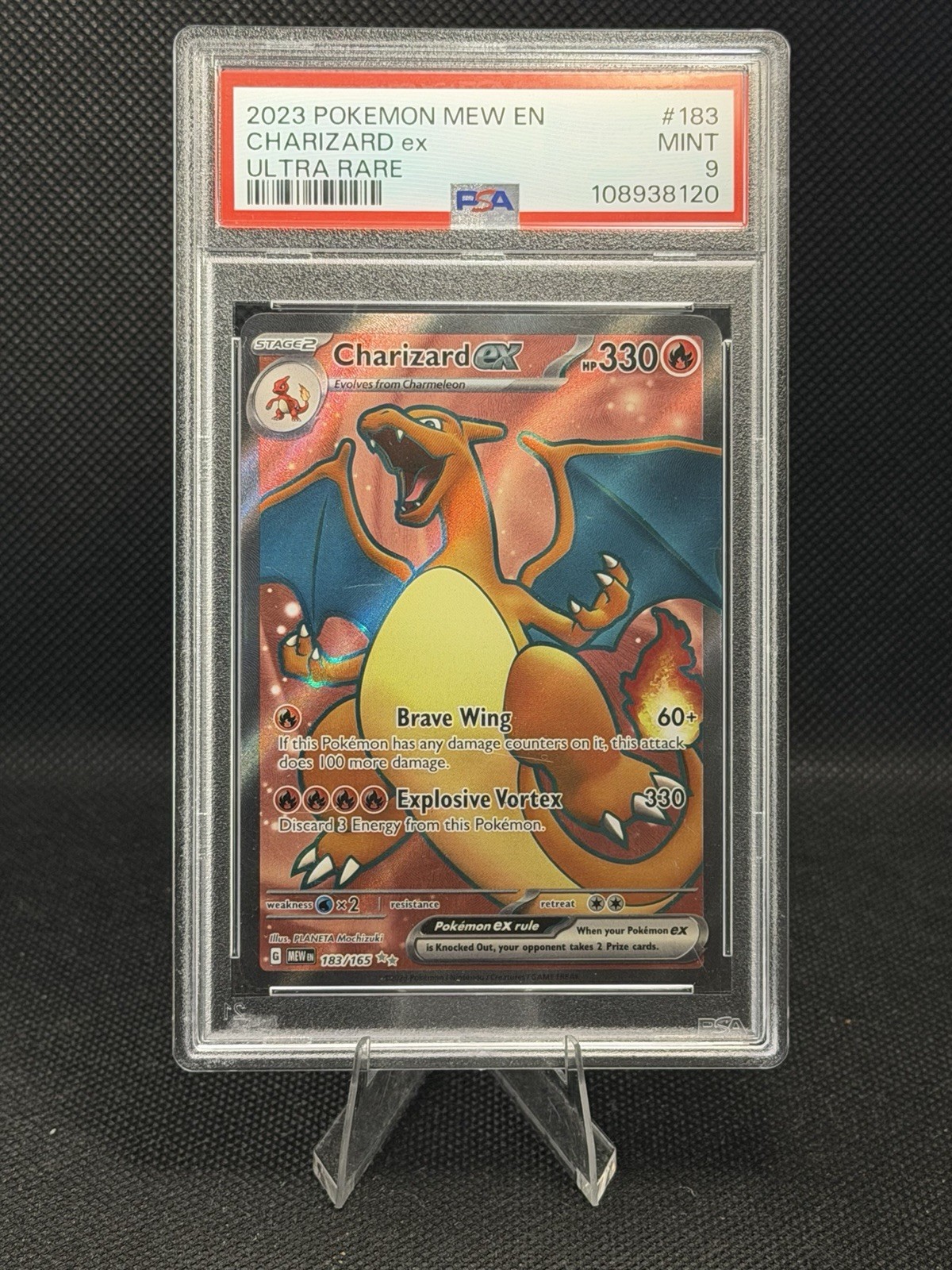 PSA 9 Charizard ex 183/165 Mew English Scarlet & Violet 151 Full Art Pokémon