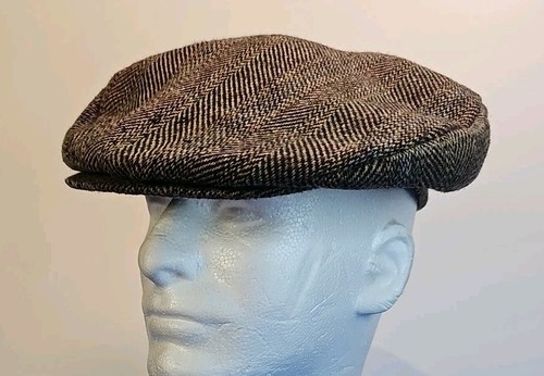 Harvrige Qualität Hüte 100% Reine Wolle Paperboy Vintage Cap / Mütze Größe Medium - Bild 4 von 9