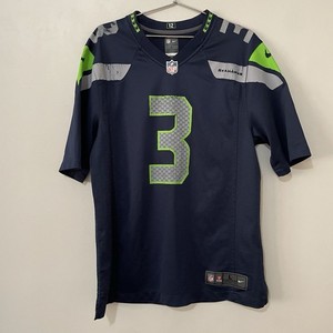 Nike NFL Seattle Seahawks Russell Wilson Navy Blue Stadium Jersey Men’s Large