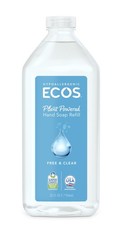Wash Hands Clean Without Harsh Chemicals - Ecos Free Clear Hand Soap 32oz