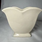 Vintage McCoy Pottery Cream Art Deco Planter Vase USA Mid Century Ceramic 7”