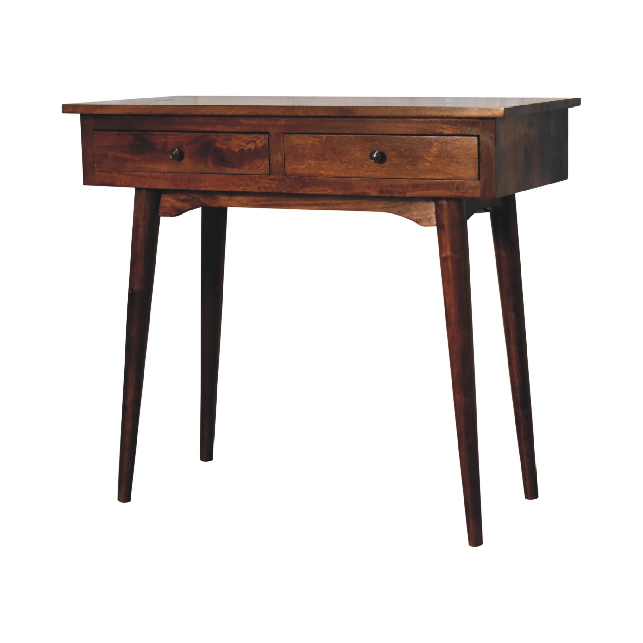 Artisan Furniture Solid Wood Chestnut Hallway 2 Drawer Console Table - Brown - Image 2