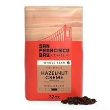 San Francisco Bay Hazelnut Crème Whole Bean Coffee Medium Roast 2 lb Bag 14.99 per pound