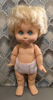Vintage Galoob Doll So Sorry Sarah Baby Face #6 Blonde Hair w/ Blue Eyes