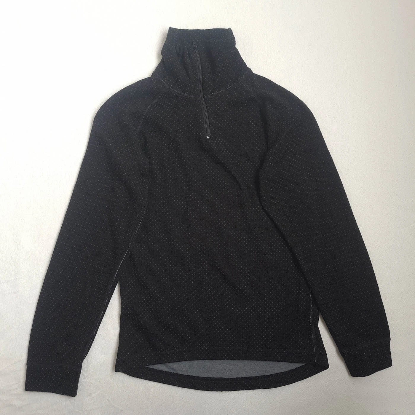 Devold Kids Boys Merino Wool Base Layer Top Size 12Y 1/4 Zip Mock Neck T-Shirt