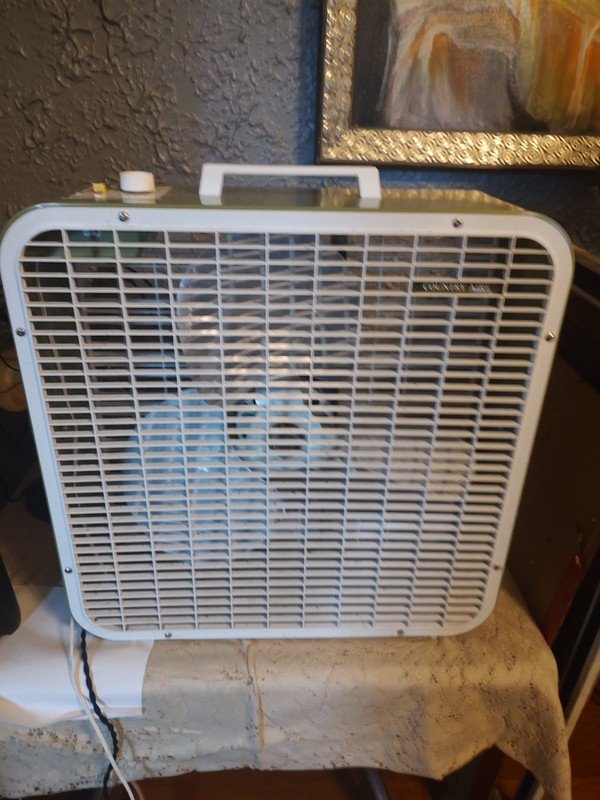  Vintage  Country-Aire (Lakewood) Avocado Green Box Fan NEW OLD STOCK See Desc.