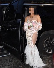 Medium Sized Prom Dress Worn Once With Zip In The back