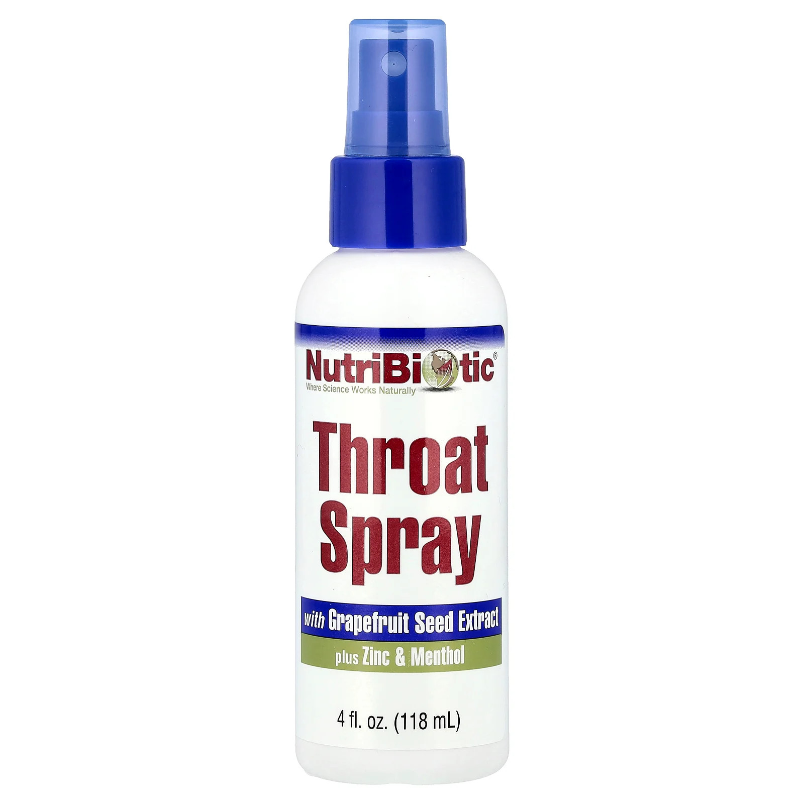 NutriBiotic Throat Spray 4 жидких унции 118 мл Не тестировалось на животных