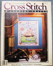 CROSS STITCH & COUNTRY CRAFTS Counted Cross Stitch Magazine Jan/Feb 89