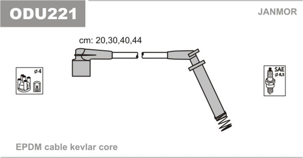 Janmor ZüNdleitungssatz ODU221 FüR T92 CC S83 Astra Corsa S93 Opel Caravan Combo-image