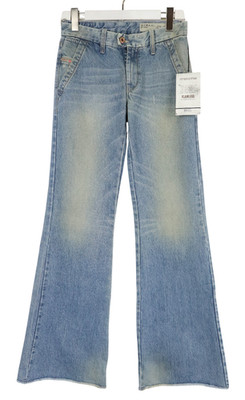 DIESEL Flaitlegg Regular Flare 0888Z Jeans Für Damen W25/L32 Used Look Blau