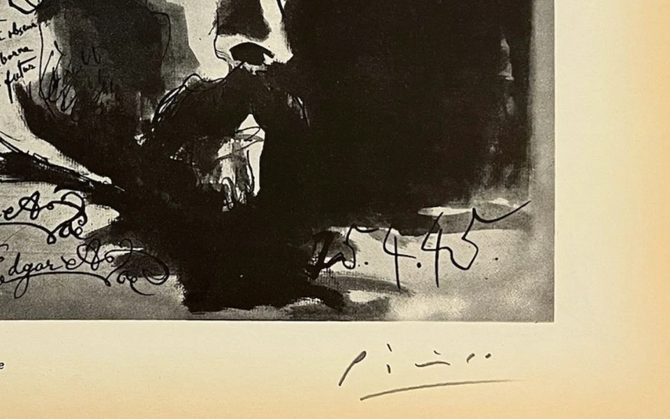 Pablo Picasso, Litografía Original Firmada a Mano con Certificado de Autenticidad y Valoración de $3,500 Foto 4 de 4