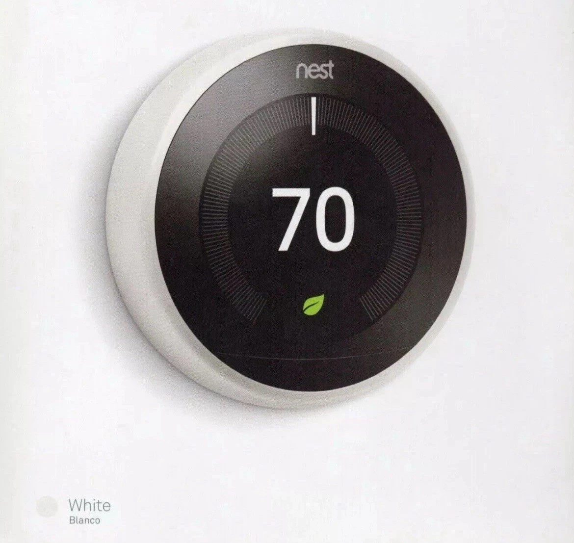 Google Nest 3rd Gen WIFI Thermostat T3017US White NOT WORKING, PARTS ONLY, AS IS