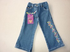 Kinderhosen Mädchen Hose schöne Blumenstickerei Jeanshosen Gr. 92, 98 DORWING