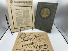 Vtg Rare William Mckinley National Memorial Books, Kennedy Presidential Record