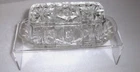 VINTAGE ANCHOR HOCKING EAPC STAR OF DAVID GLASS BUTTER DISH WITH LID